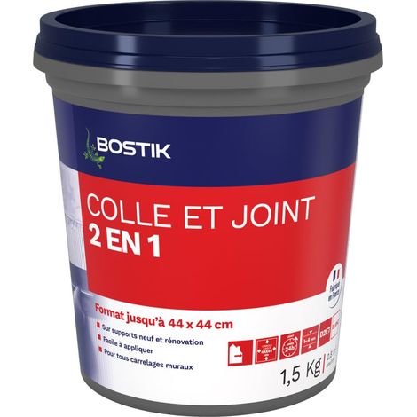 Colle et Joint Carrelage en Pâte Prêt à l'emploi Gris - 1,5 kg (1/5)
