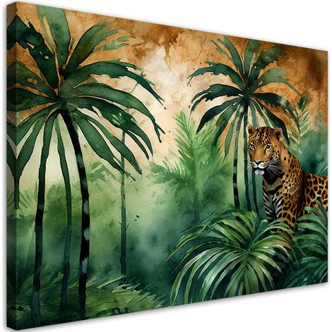 Tableau déco Tigre Animaux de la jungle Abstrait 60x40 (1/5)