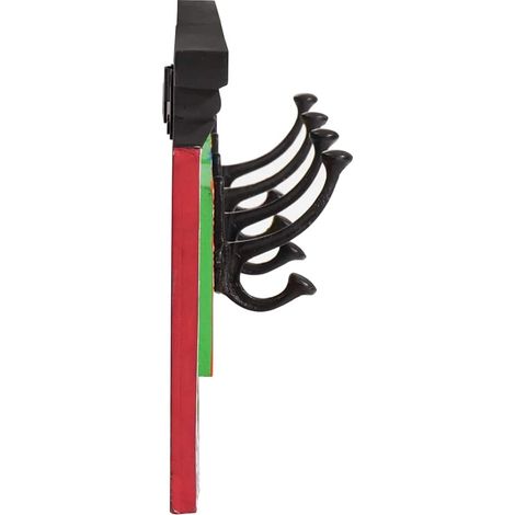 Porte-manteau Noir 80 x 25 x 2 cm Bois de mangue massif (1/5)