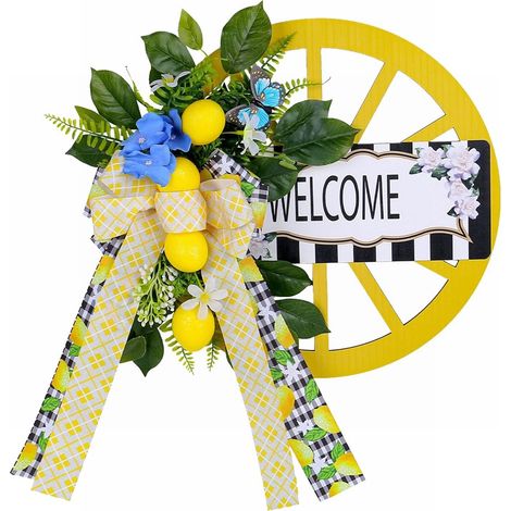Guirlande En Forme De Roue - Guirlande En Osier Naturel Avec Fruits Réalistes - Décoration Intérieure Et Extérieure Pour Maison Mariage Bureau - Diamètre 35 Cm - 1 Pièce (1/5)