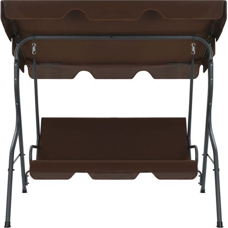 INLIFE Balancelle de jardin Café 170 x 110 x 153 cm (1/5)