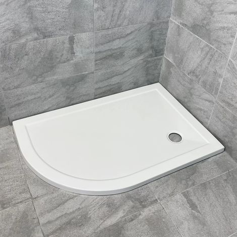 Surface Offset Quadrant Shower Tray 1200mm x 900mm Left Hand White Ex-Bathstore