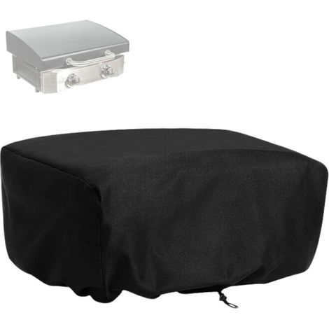 Housse Plancha Extérieur Barbecue pour Four à Pizza 55 x 55 x 27 cm en Tissu Oxford Noir Protection Imperméable Anti Poussière avec Cordon de Serrage Accessoires (1/5)