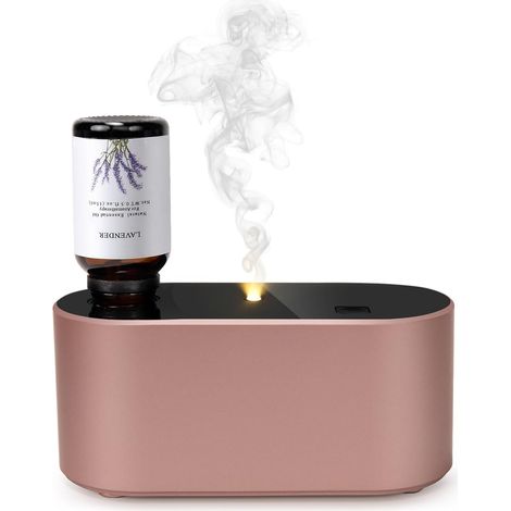 Diffuseur d'huiles essentielles sans eau, diffuseur d'aromathérapie, mini portable, avec 3modes de pulvérisation, démarrage par cycle-Or rose (1/5)