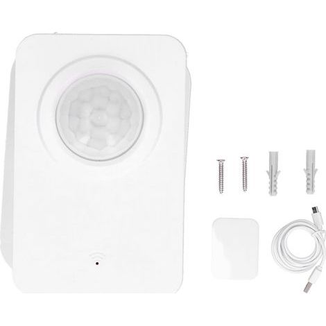 Détecteur de Mouvement PIR WiFi Tuya Modèle P06 Infrarouge 128° 10m ABS 70x63x45mm Alarme Sécurité Domotique Sans Hub (1/5)
