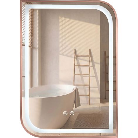 Spiegel Rea Zone 80X60 Led Brush Rose Gold