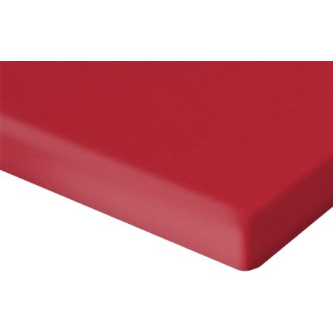 Drap-housse en jersey 220x200 rouge Collection Prestige 160 g/m² (1/2)