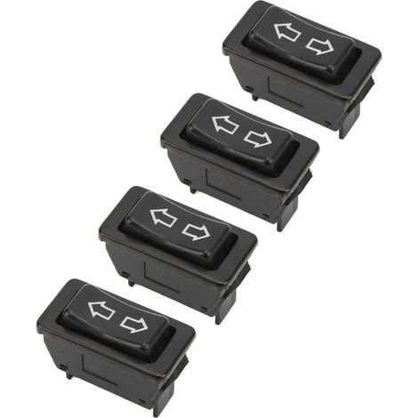 4 Pièces Interrupteurs de Lève-Vitre électriques, Double Flèche Switcher de Fenêtre D'alimentation, 5 Broches DC 12V 24V Universel de Voiture Verre Interrupteurs D'entraînement avec Lampe Verte (1/5)