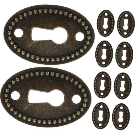Lot de 12 cache-serrures ovales décoratifs en alliage zinc pour (1/5)