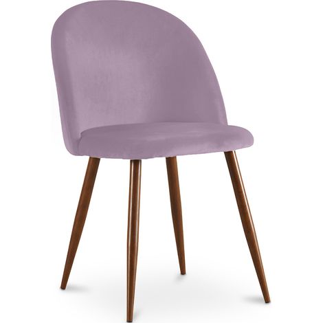 Sedia da pranzo - Rivestita in velluto - Design scandinavo - Evelyne Rosa