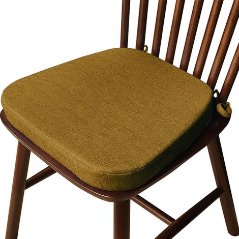 Galettes de Chaise en Forme de Trapèze Assise Confortable avec Attache, Coussin de Siège en Mousse Haute Densité, Entretien Facile, Différentes Tailles, Intérieure Extérieure,I,43x40x35x3cm (1/5)