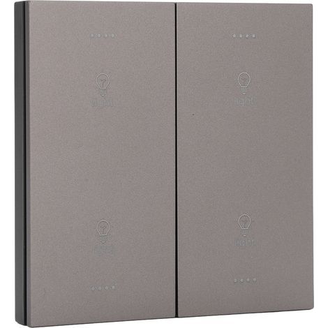 Interrupteur Connecté WiFi à 4 Boutons avec Contrôle Vocal et Programmation, Compatible Maison Intelligente, 100‑240V (1/5)