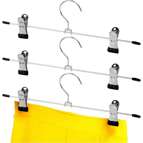 Metal pants hanger with clips, 3 pcs. (1/5)