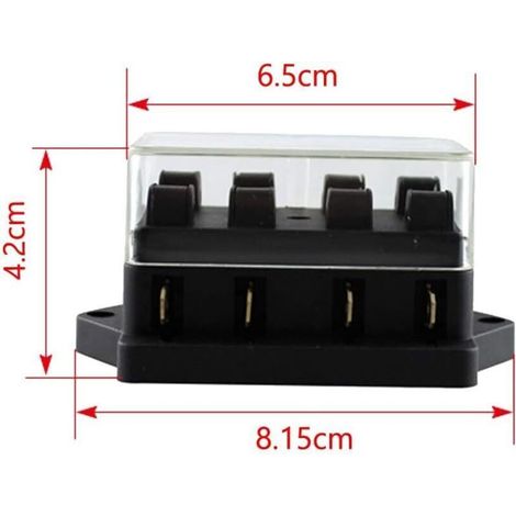 Porte-fusible de voiture 4 voies lame moyenne boîte à fusibles pour voiture (1/4)