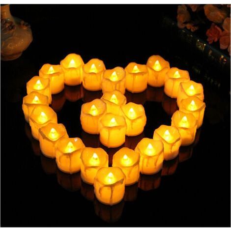 LED-Kerzen, realistische flammenlose Wachskerzen mit Timer und Batterien im Lieferumfang enthalten, perfekt für Hochzeiten, Partys und Weihnachten [24er-Pack/Warmweiß, 3,6 x 4,3 cm] (1/4)