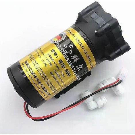 Pompe de surpression RO 600 GPD, pompe de surpression haute pression 24 V CC pour osmose inverse, compatible avec les purificateurs d'eau (1/5)