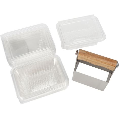 Grattoir à miel en acier inoxydable avec boîte en plastique, outil de coupe pour accessoires apicoles (1/5)