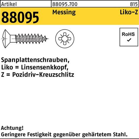 Vis pour panneaux d'aggloméré R 88095 Liko PZ 4x 30-Z laiton 1000 pièces