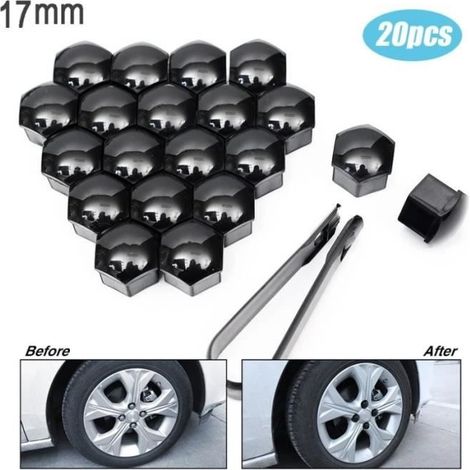 20pcs 17mm bouchon l'écrou roue voiture auto boulon cache protection jantes extérieure (1/4)