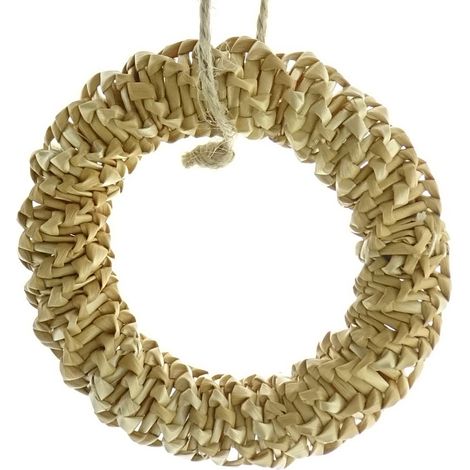 Ornament Strohring-Anhänger Natur Ø 9 cm (1/2)