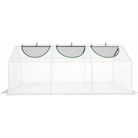 Invernadero compacto blanco de acero y plástico 180 x 60 x 60 cm (1/4)