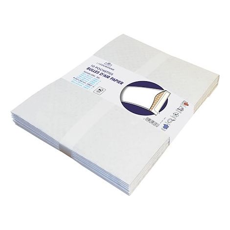 Pochette à bulles papier kraft blanc 240 X 340 La Couronne - Lot de 10 (1/4)