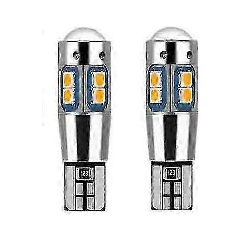 2/1Pc W5W T10 LED Canbus Error Free 3030 10SMD motorcar 5W5 Bulb Clearance Wedge Side Turn Signal Light Super Bright White (1/5)
