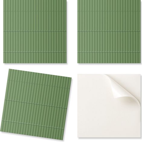 Juego de baldosas de vinilo con estampado para sal贸n, autoadhesivas, juego de tubos verticales de 20x20x20 cm.