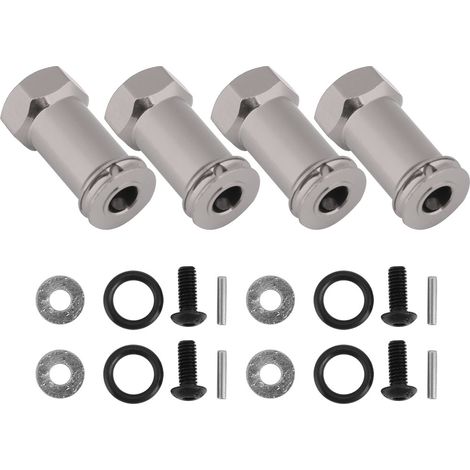 Adaptateur d'extension de moyeu hex 12mm pour camion Traxxas Slash 4X4 1/10, en titane (12x25mm) (1/5)