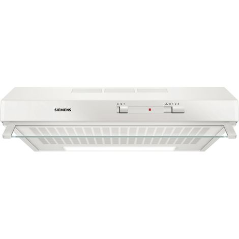 Siemens – Hotte casquette télescopique 600mm – 250 m³/h – 3 vitesses – 68 dB – Filtre à charbon – Éclairage LED 4W – Classe énergétique D - LU62LFA21 (1/4)