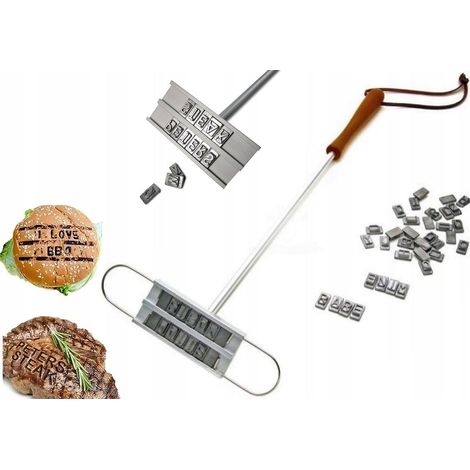 Ferro da stiro per barbecue per segnare la carne degli hamburger (1/5)