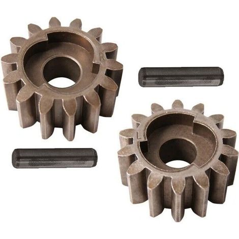 2X pignon d'entraînement (14 dents) D + G + 2X arbre pour tondeuses importées / magasin de jardinage