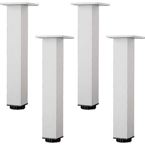 Höhenverstellbare Möbelfüße – für Sofas, Couchtische, Badezimmermöbel – 30 cm, verstellbar von 1 bis 15 mm. 4 Stück, weiß (1/5)