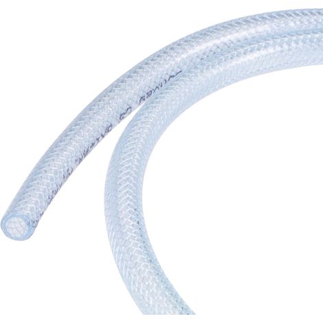 Tuyau PVC Tressé - 1 Mètre - Transparent - 8mm Intérieur - Haute Pression 0,7 MPa - Jardin (1/4)