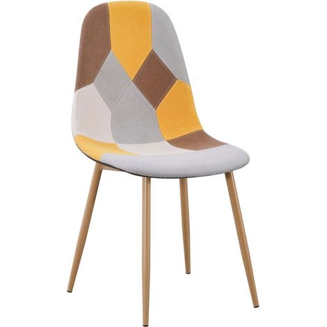 Sillas Comedor - Silla Teok Patchwork - Amarillo (1/5)