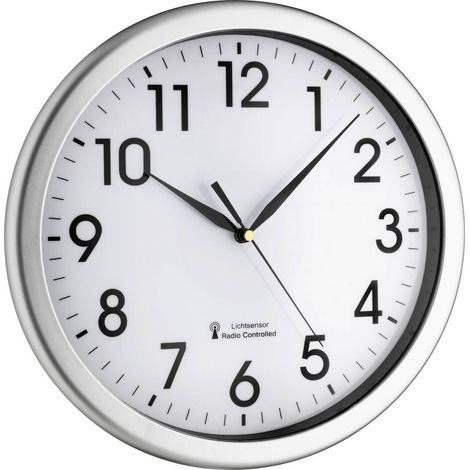 TFA Dostmann 60.3519.02 Radiocontrollato Orologio da parete 30.8 cm x 43 mm Argento (1/2)