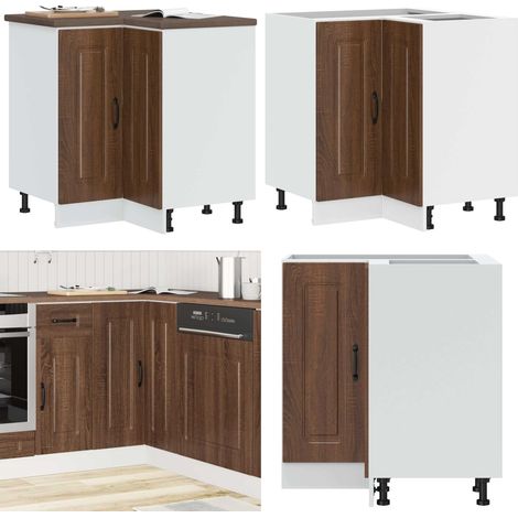vidaXL Armoire d'angle de cuisine Kalmar chêne marron bois ingénierie