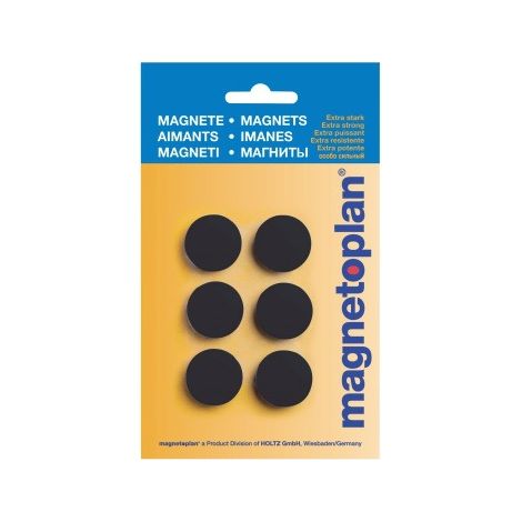 Magnetoplan Magnet Discofix Hobby auf Blisterkarte, 6 Stück, schwarz 6 Stk (1/2)
