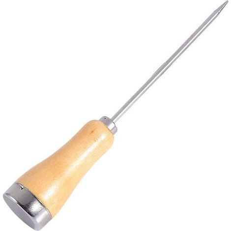 Broyeur à Pioche avec Manche en Bois, Concasseur à Glace en Acier Inoxydable à Double Action pour Bars et Maison