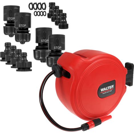 Walter Enrouleur de tuyau 20 m WWS-ASA20 incl. adaptateur de tuyau Set 20tlg. (1/4)