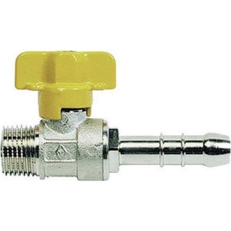 RUBINETTO A SFERA GAS CON PORTAGOMMA M 1/2 x 14 Metano