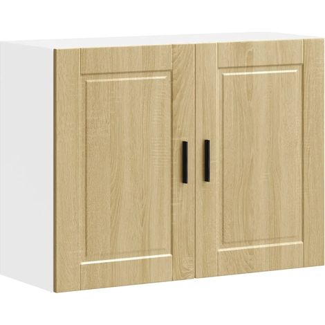 Armadio pensile da cucina moderno versatile 80 x 31 x 60 cm spazio organizzato in legno multistrato rovere sonoma 020050375