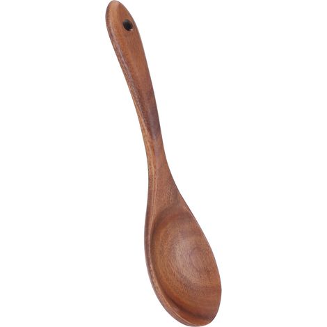 Ensemble de cuillères à salade en bois - Bois de teck, qualité alimentaire, idéal pour la cuisine et la salle à manger (1/5)