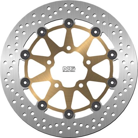 Disco de freno delantero NG Suzuki GSXR/M800, centro dorado, flotante