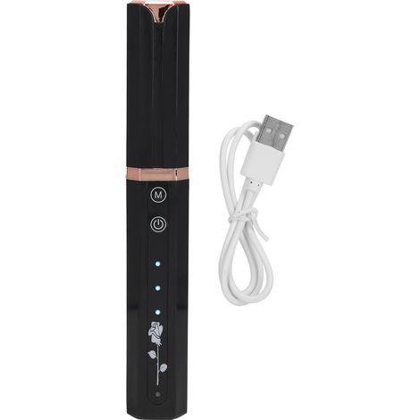 Chauffe-cils électrique rechargeable USB, outil de bouclage durable portable noir (1/5)