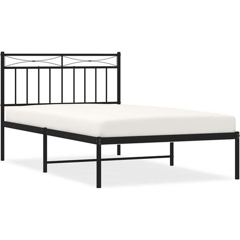 Maison Exclusive - Estructura cama sin colchón con cabecero metal