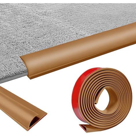 Bande de bord autocollante pour tapis, 3 m, bande de transition en PVC, bande de transition de tapis à sol en bois, profilé de transition autocollant pour paillasson, tapis (1/5)