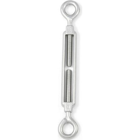 Tenditore a 2 occhi M10 mm. in acciaio Inox A4 - AISI 316