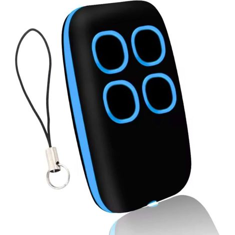 Télécommande universelle de porte, codes défilants et fixes, 280-868 MHz, multifréquence 4 en 1, contrôleur de porte, compatible avec plus de 90 marques, télécommande universelle 433 MHz (bleue). (1/5)
