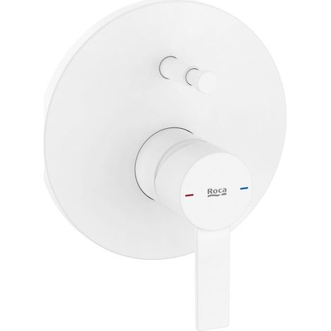 Grifo empotrable para baño-ducha (2 vías) - TARGA-  Roca  Acabado: Blanco mate (1/2)